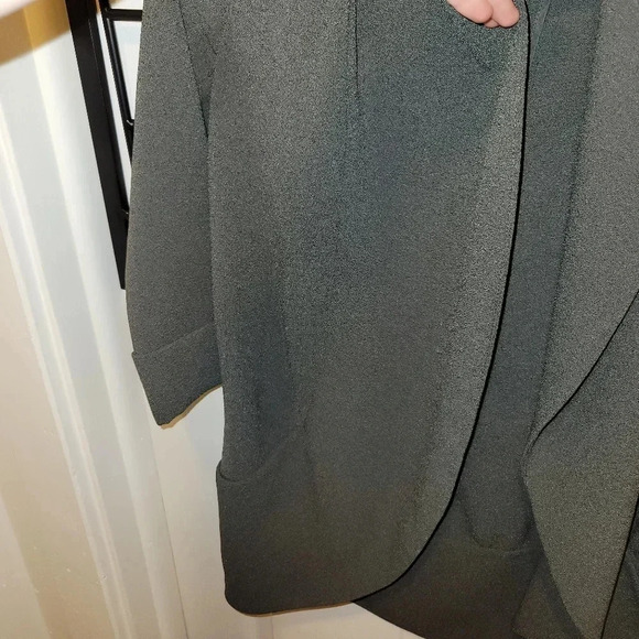 Aritzia wilfred chevalier draped open tuxedo blazer dark olive green gre… - Picture 9 of 11